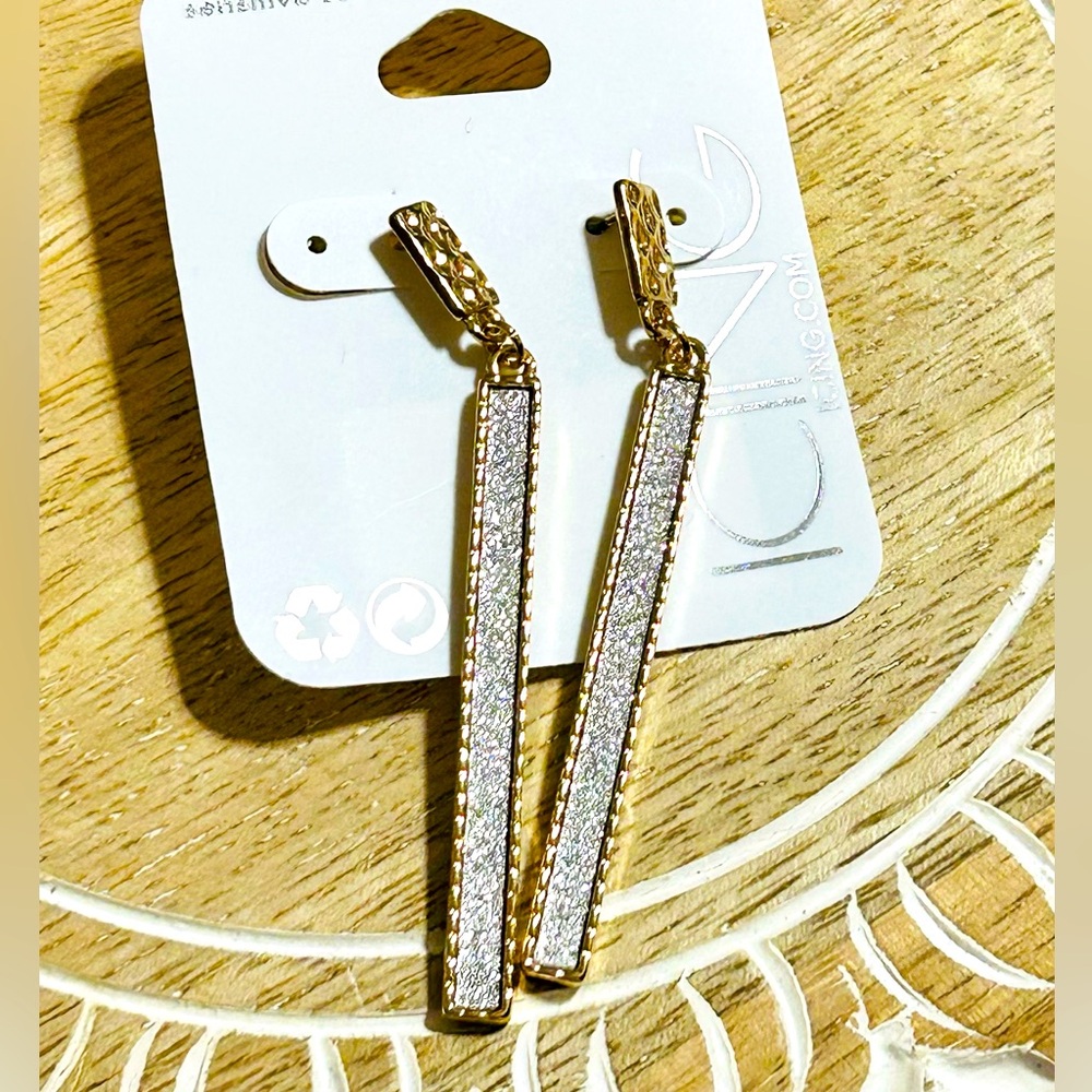 ICING Gold and Silver Drop Earrings- New